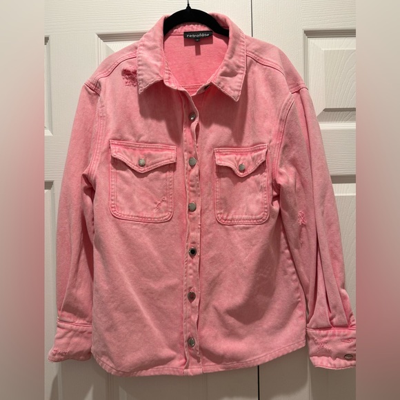 Retrofete Pink Jean Jacket - Picture 1 of 4